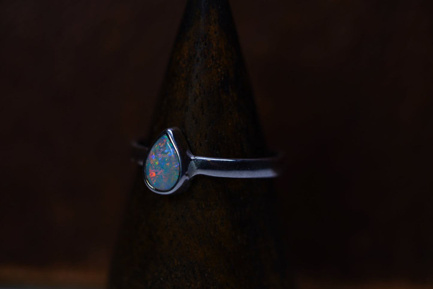 Australian Opal Ring | Sterling Silver | Size 7