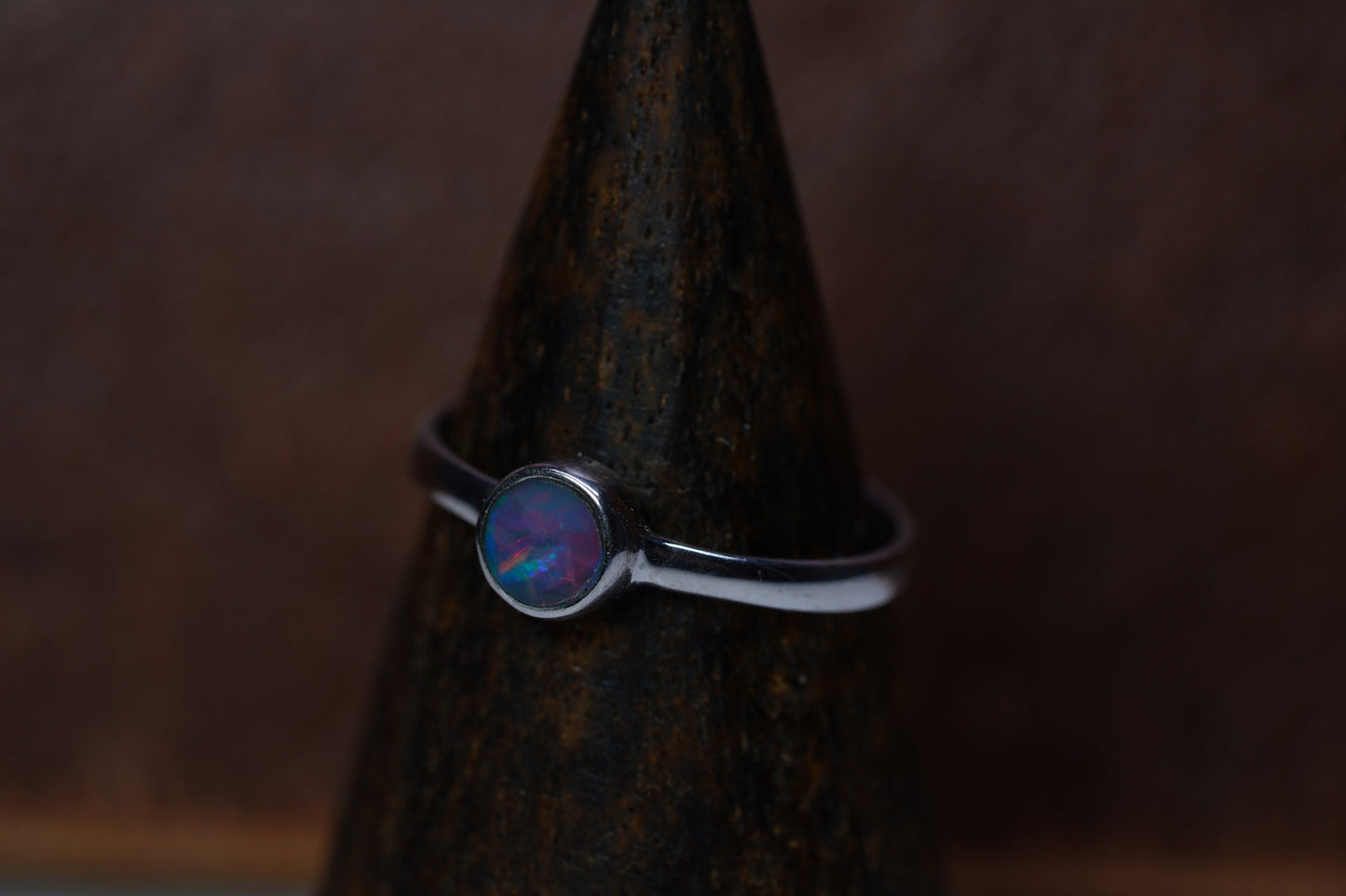 Australian Opal Ring | Sterling Silver | Size 6