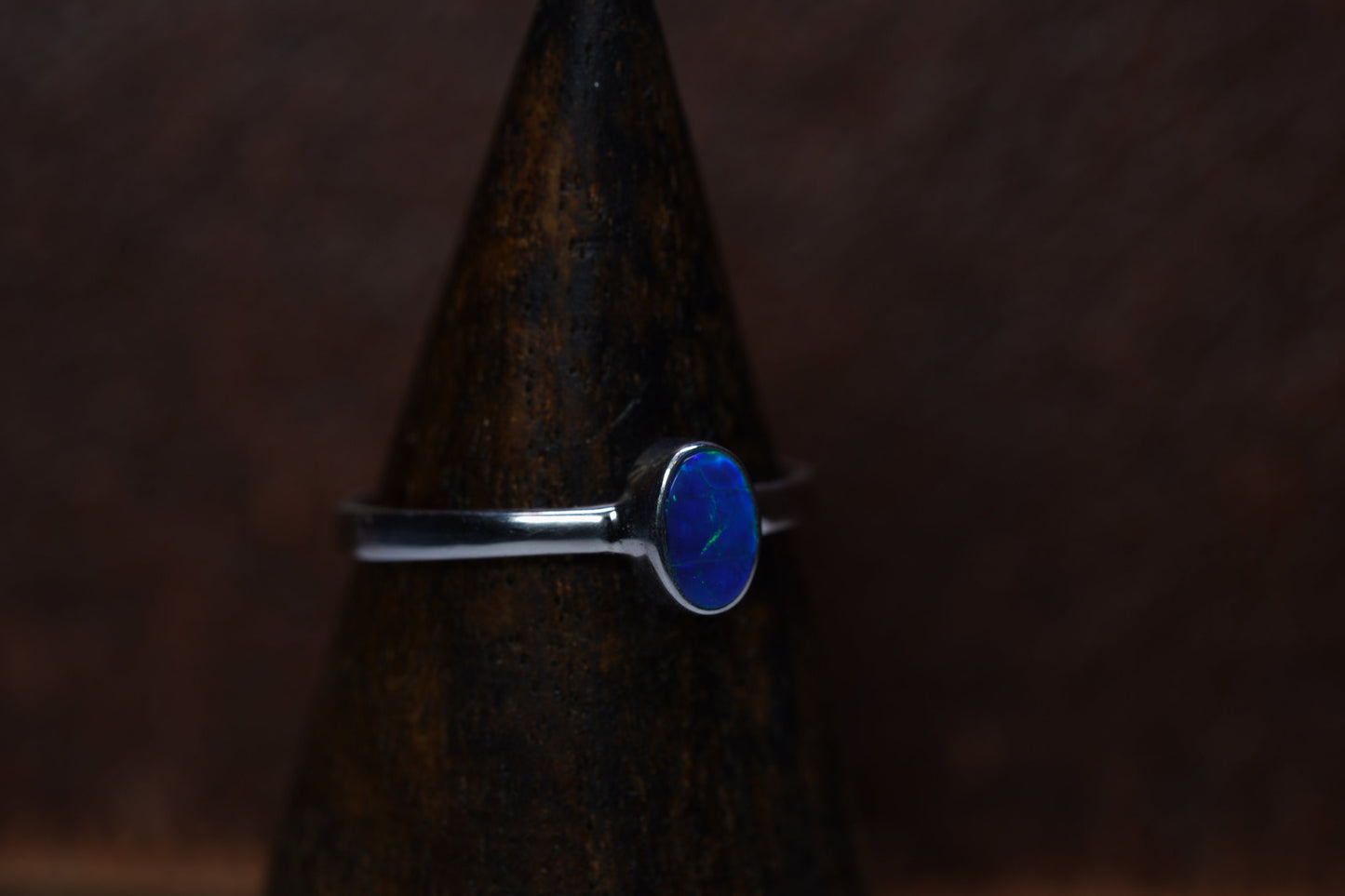 Australian Opal Ring | Sterling Silver | Size 6