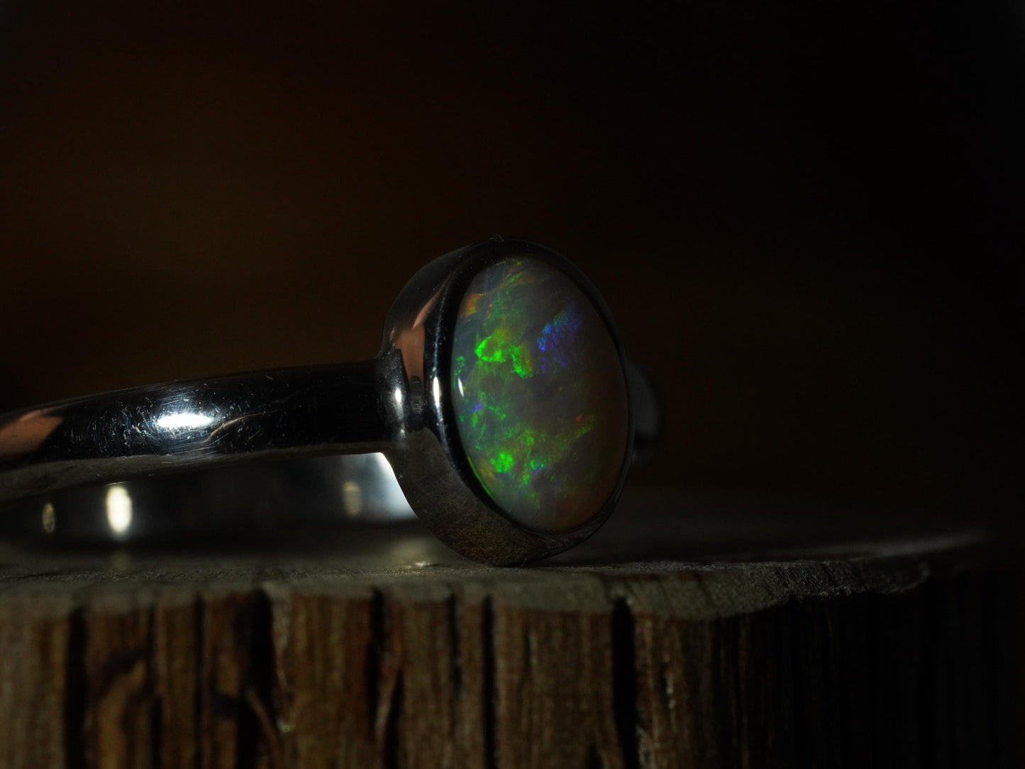 Australian Opal Ring | Sterling Silver | Size 10