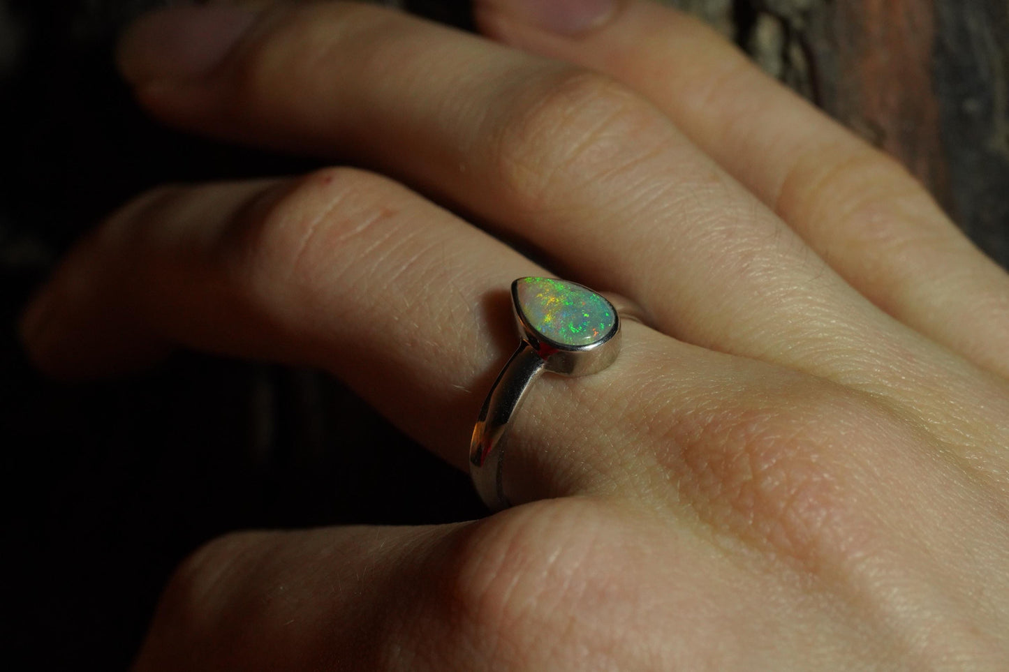 Australian Opal Ring | Sterling Silver | Size 7