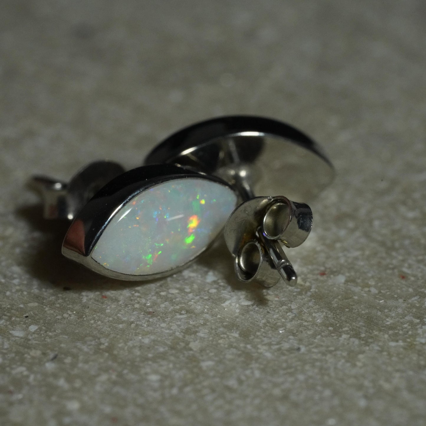 Handmade Australian Opal Earrings – Sterling Silver | Natural Gemstone Jewellery