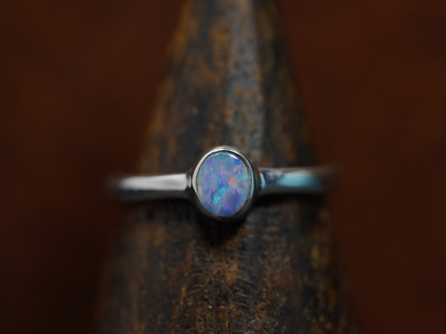 Australian Opal Ring | Sterling Silver | Size 5