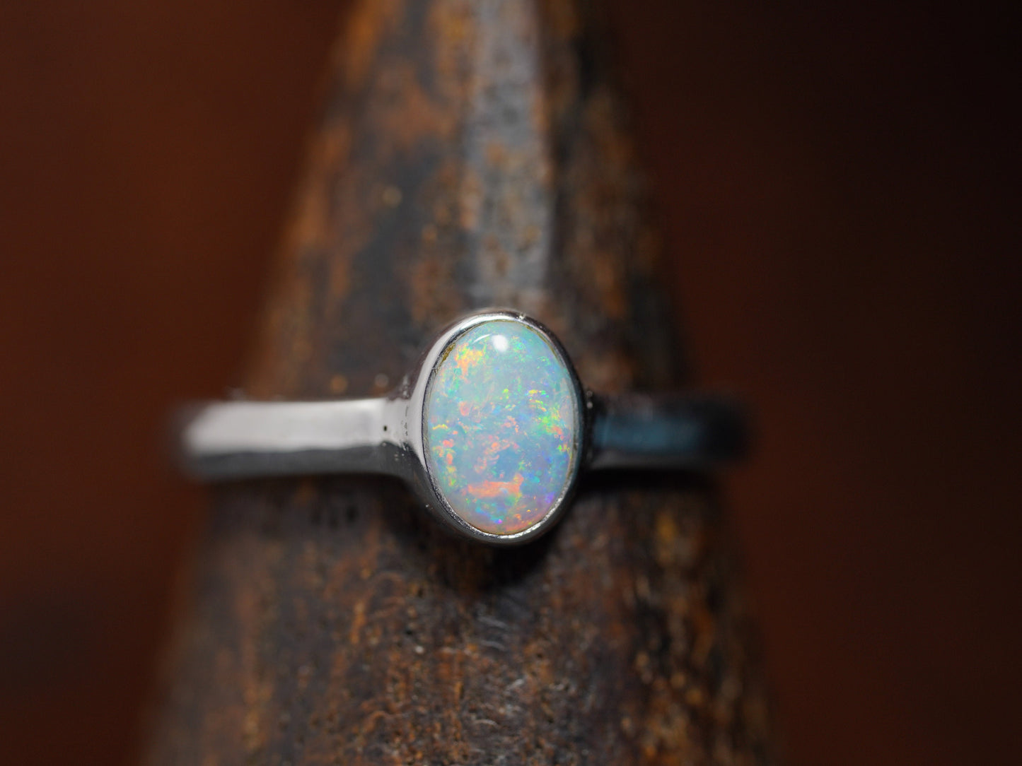 Australian Opal Ring | Sterling Silver | Size 7