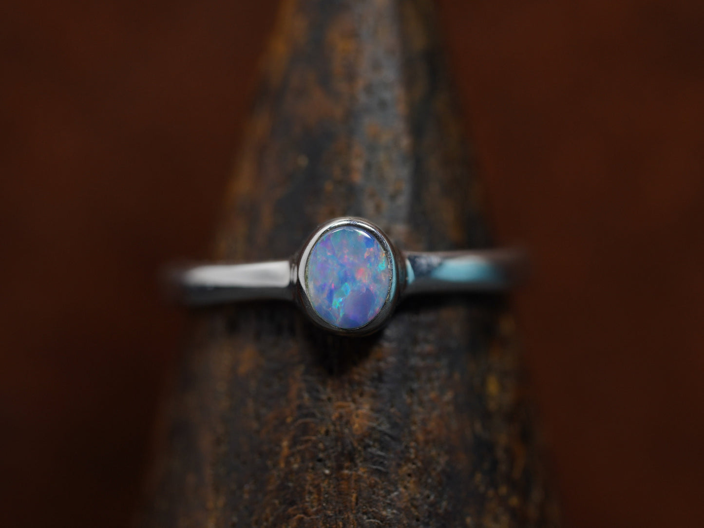 Australian Opal Ring | Sterling Silver | Size 5