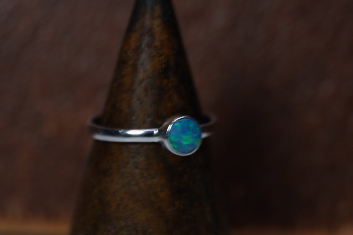 Australian Opal Ring | Sterling Silver | Size 6