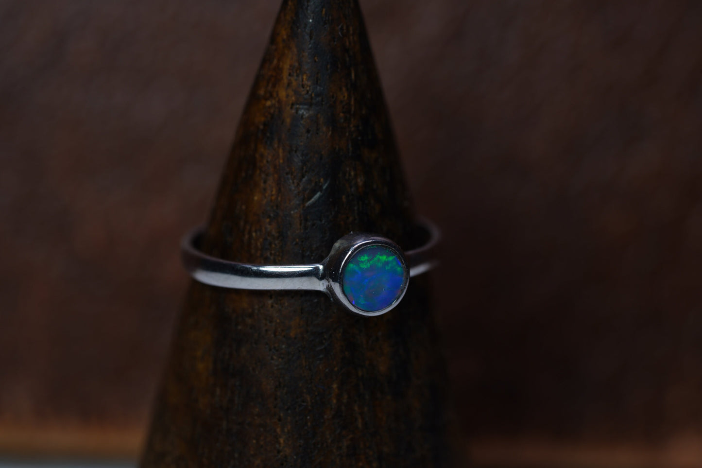 Australian Opal Ring | Sterling Silver | Size 6