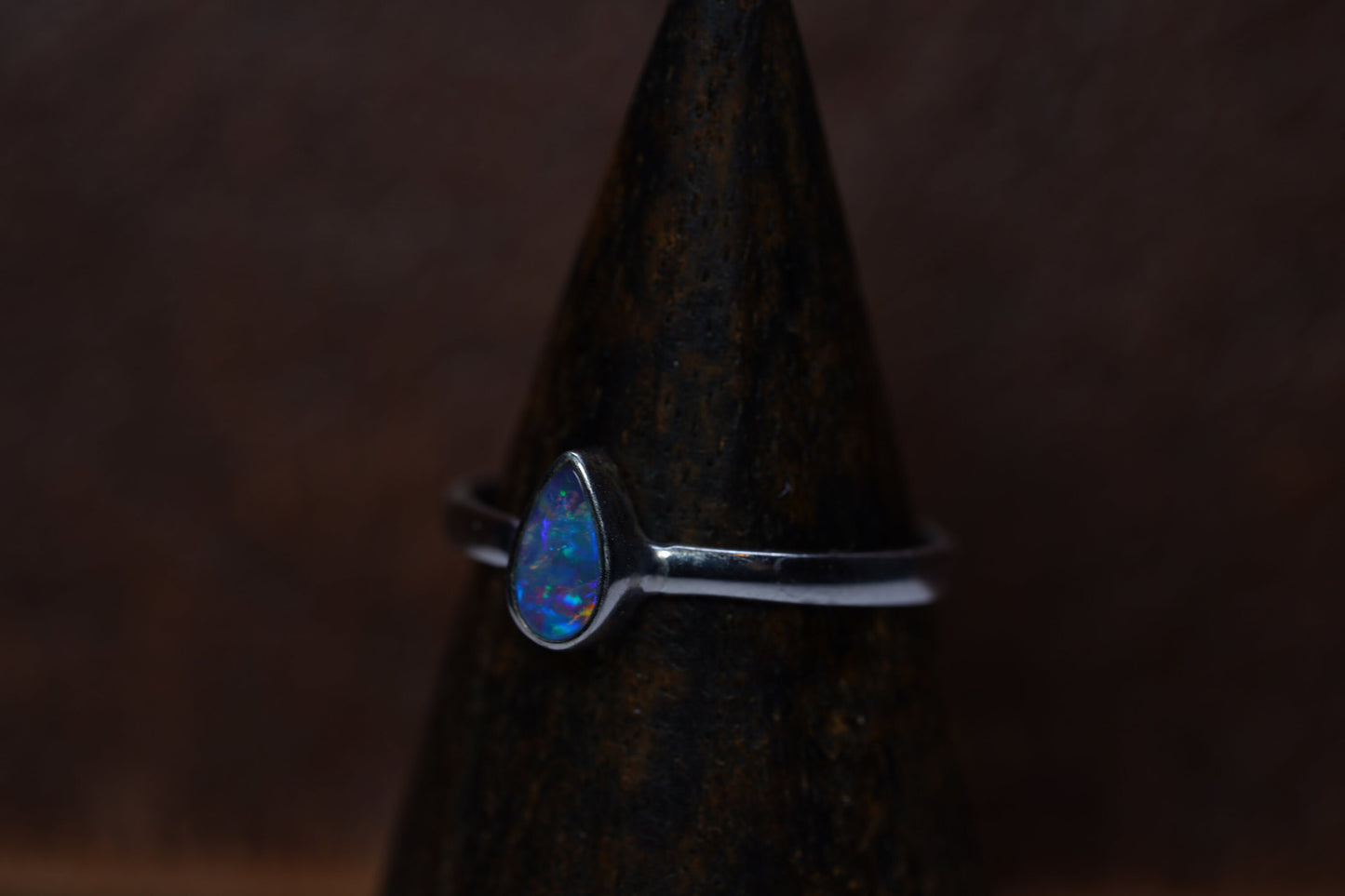 Australian Opal Ring | Sterling Silver | Size 6