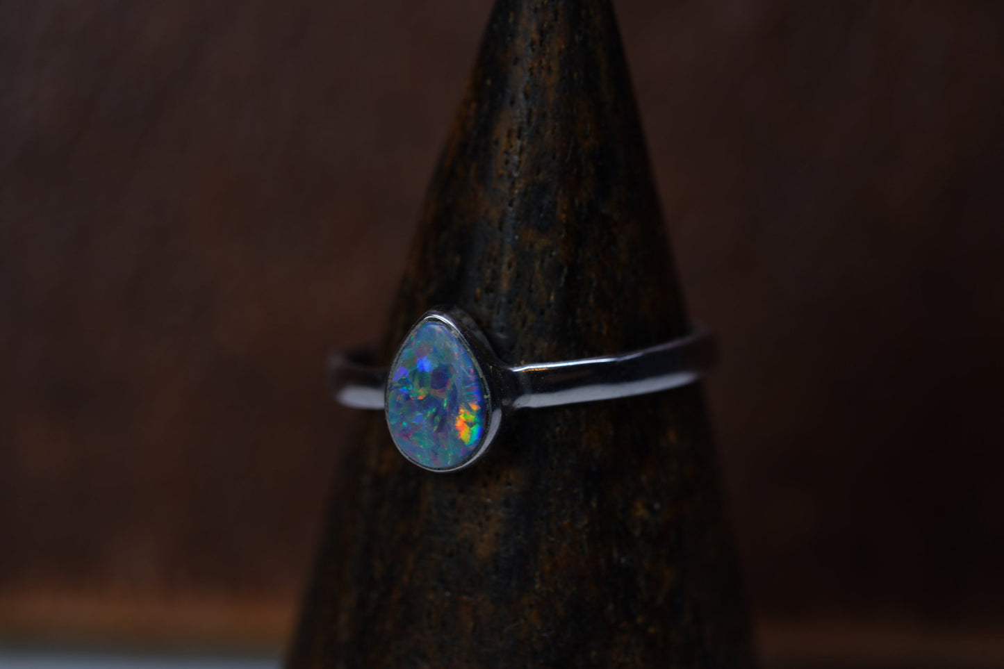 Australian Opal Ring | Sterling Silver | Size 6