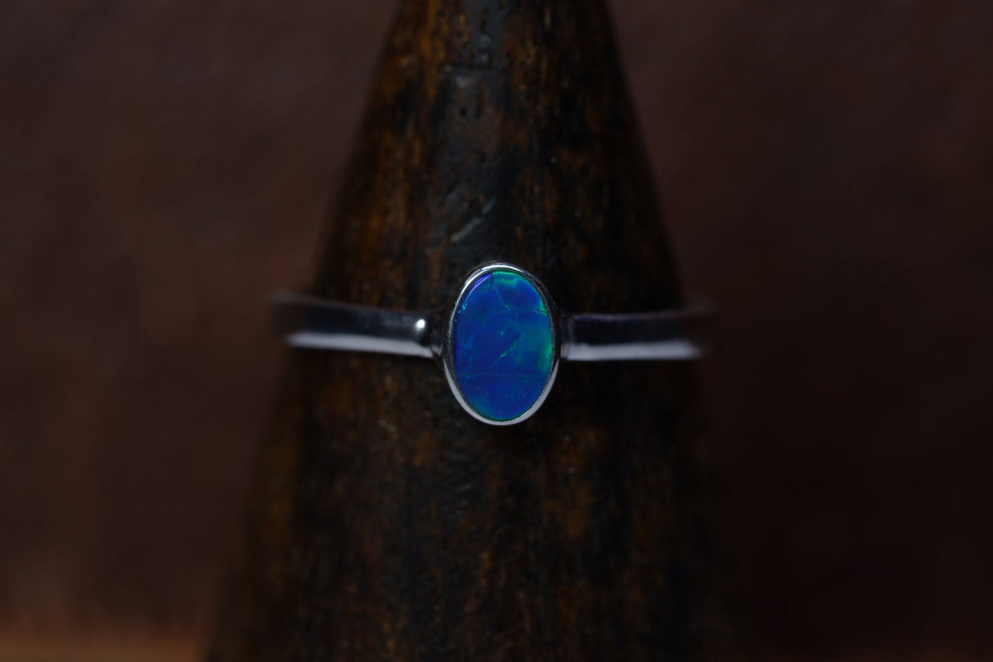 Australian Opal Ring | Sterling Silver | Size 6