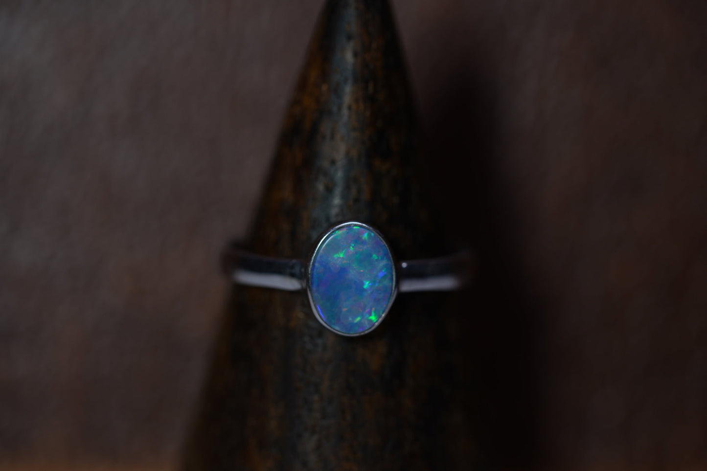 Australian Opal Ring | Sterling Silver | Size 7