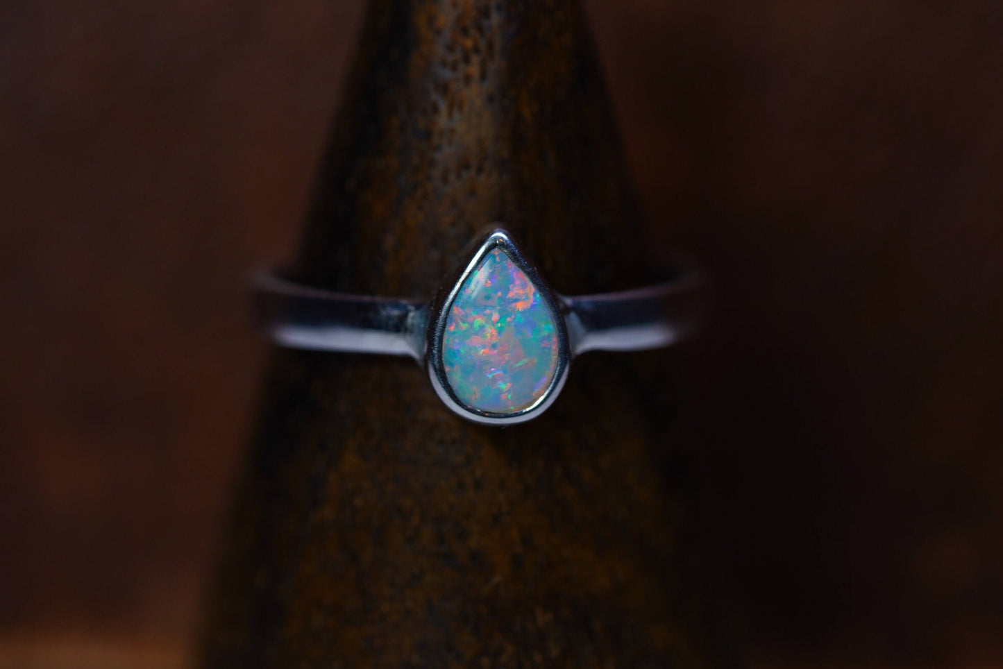 Australian Opal Ring | Sterling Silver | Size 7