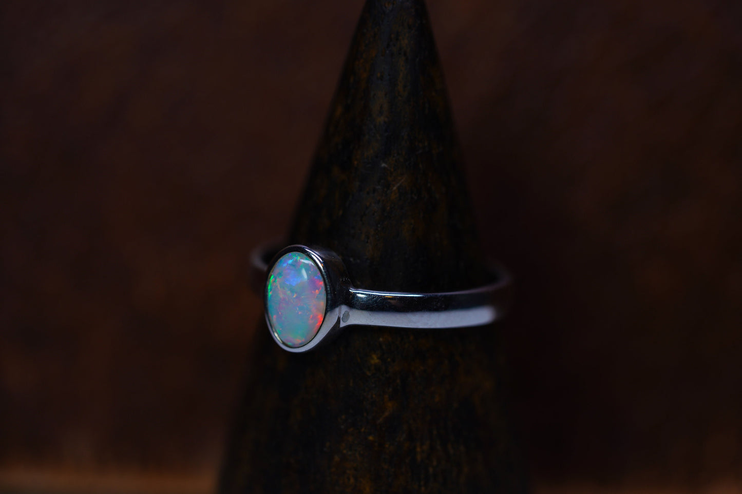 Australian Opal Ring | Sterling Silver | Size 7