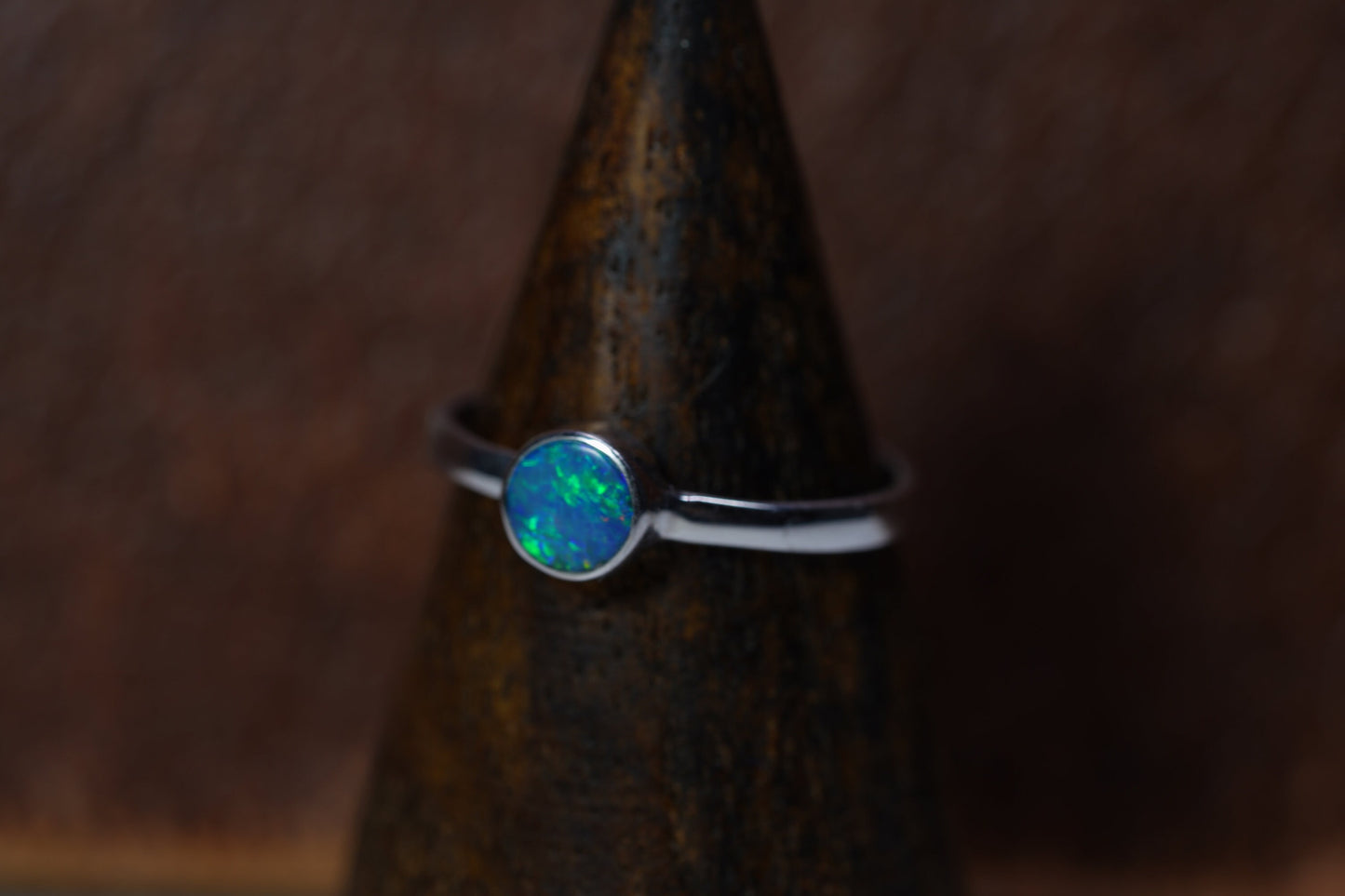 Australian Opal Ring | Sterling Silver | Size 6