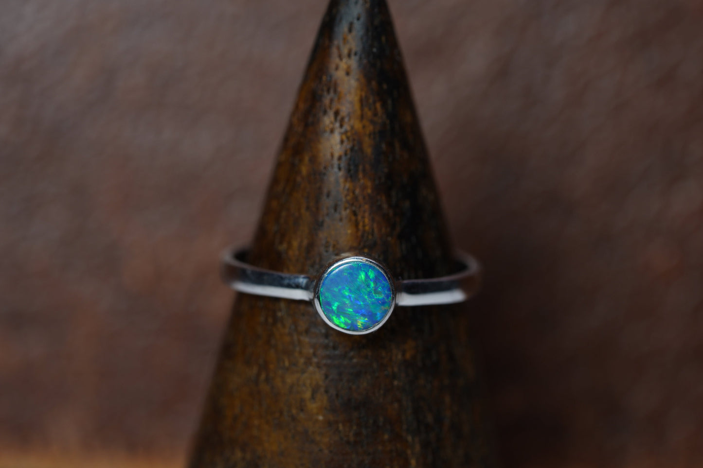 Australian Opal Ring | Sterling Silver | Size 6