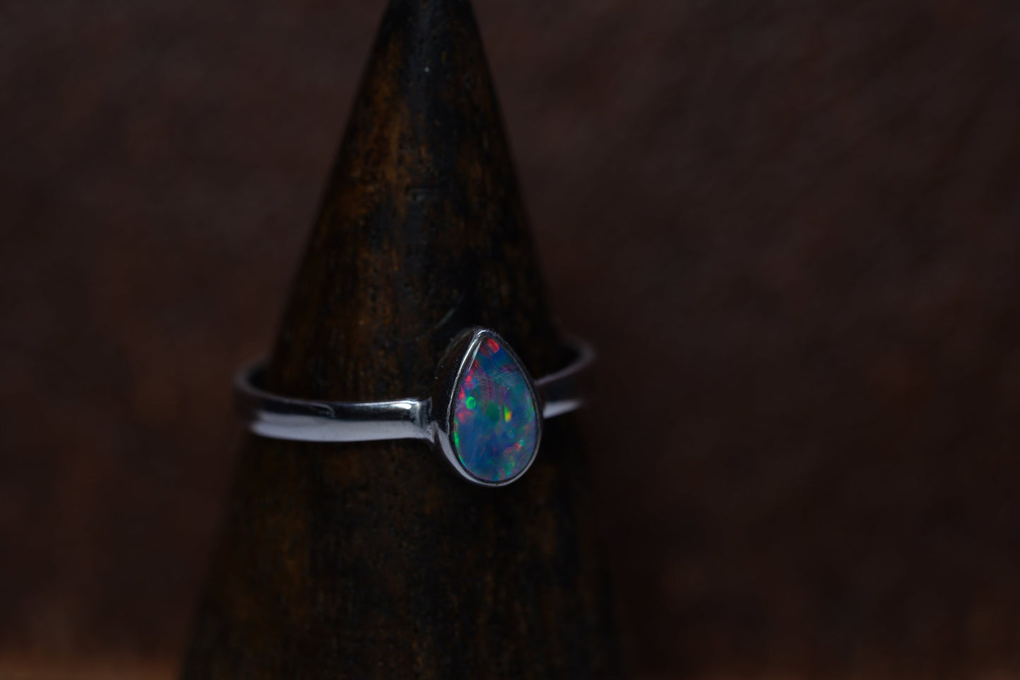 Australian Opal Ring | Sterling Silver | Size 6