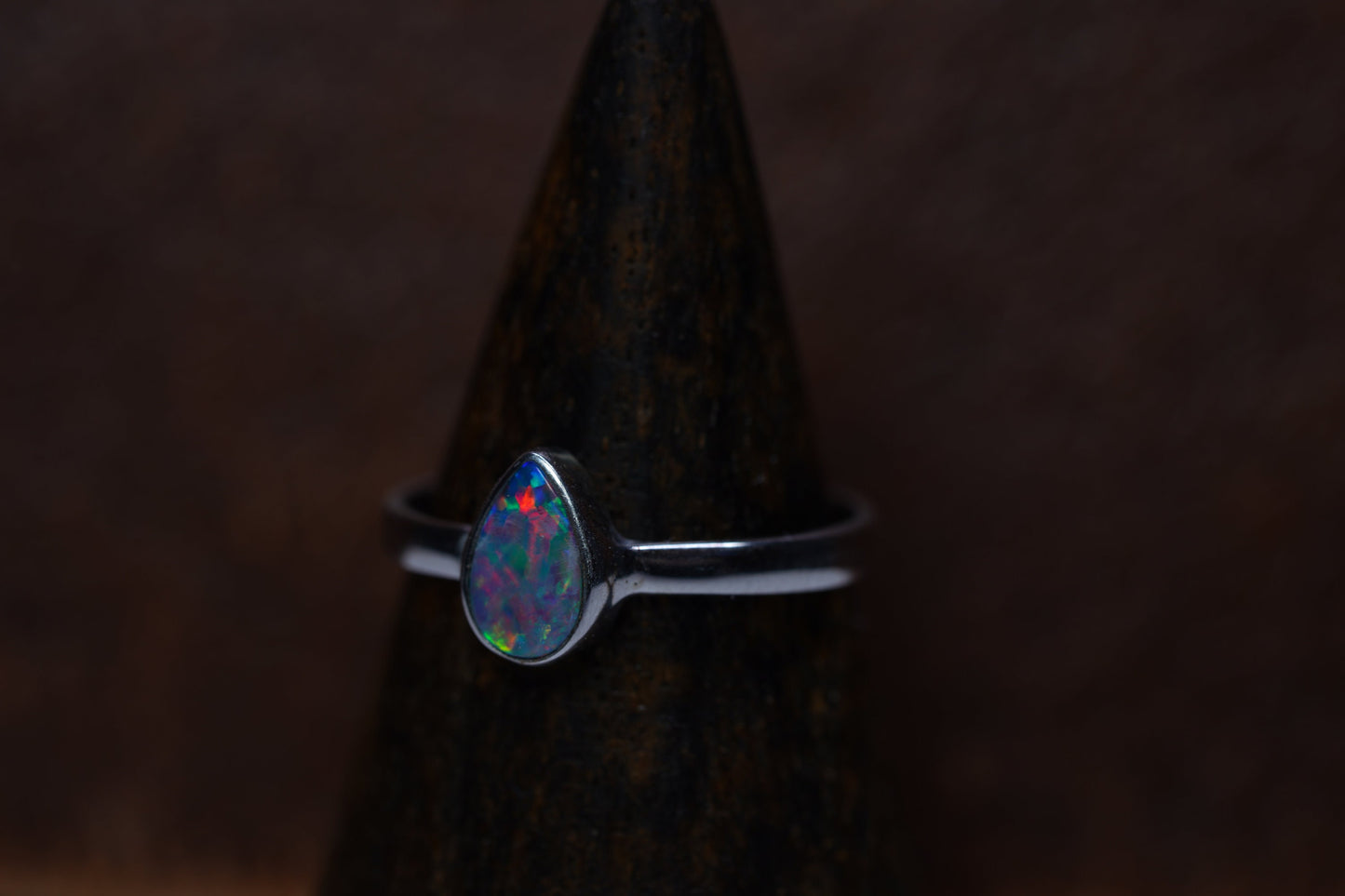 Australian Opal Ring | Sterling Silver | Size 6