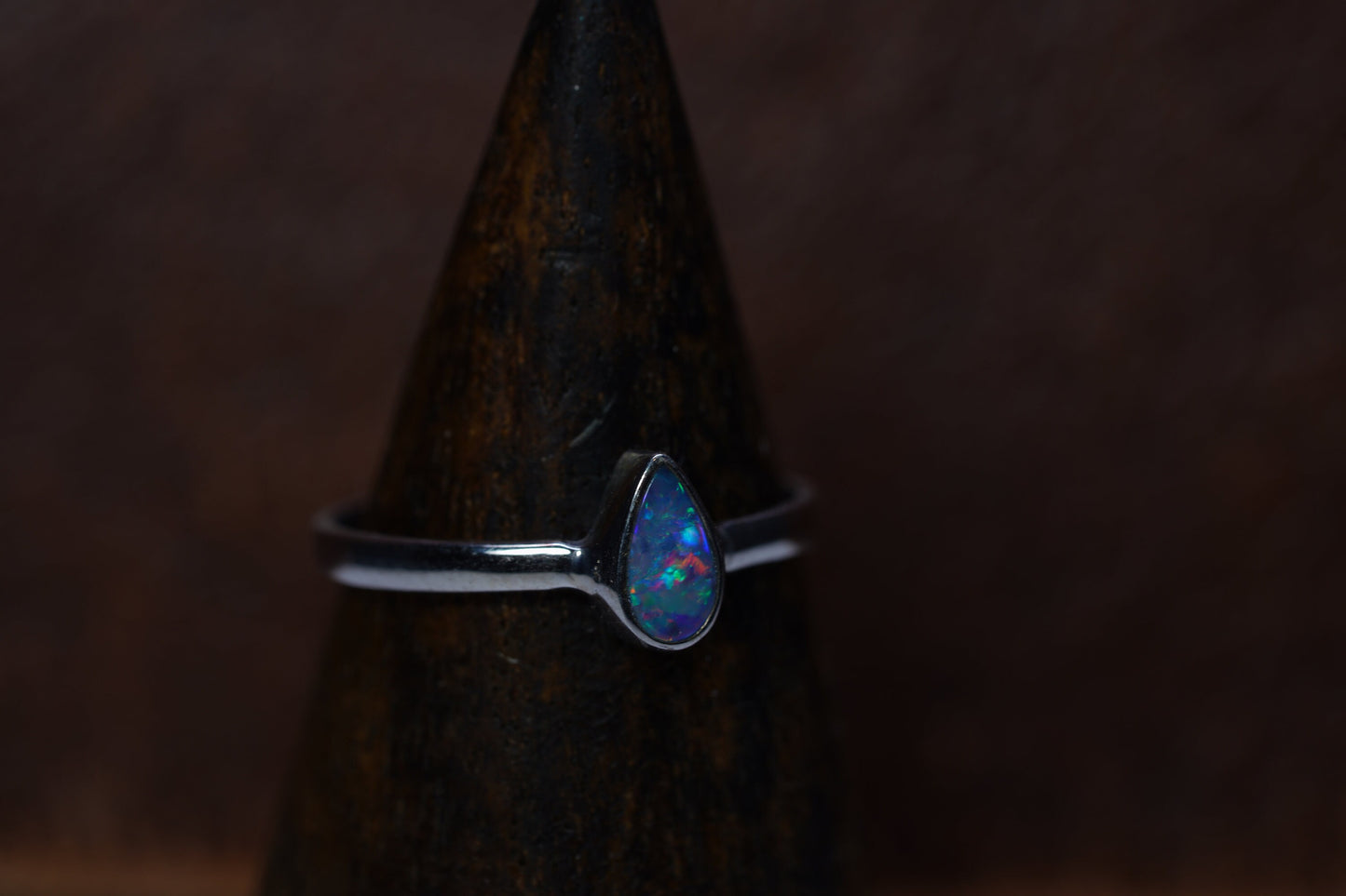 Australian Opal Ring | Sterling Silver | Size 6
