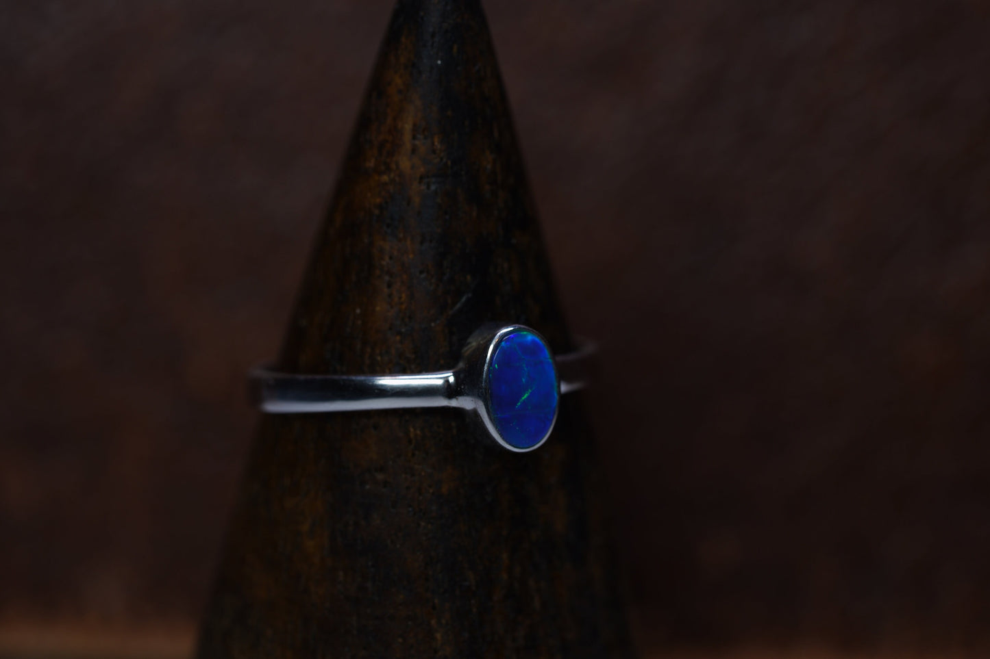 Australian Opal Ring | Sterling Silver | Size 6