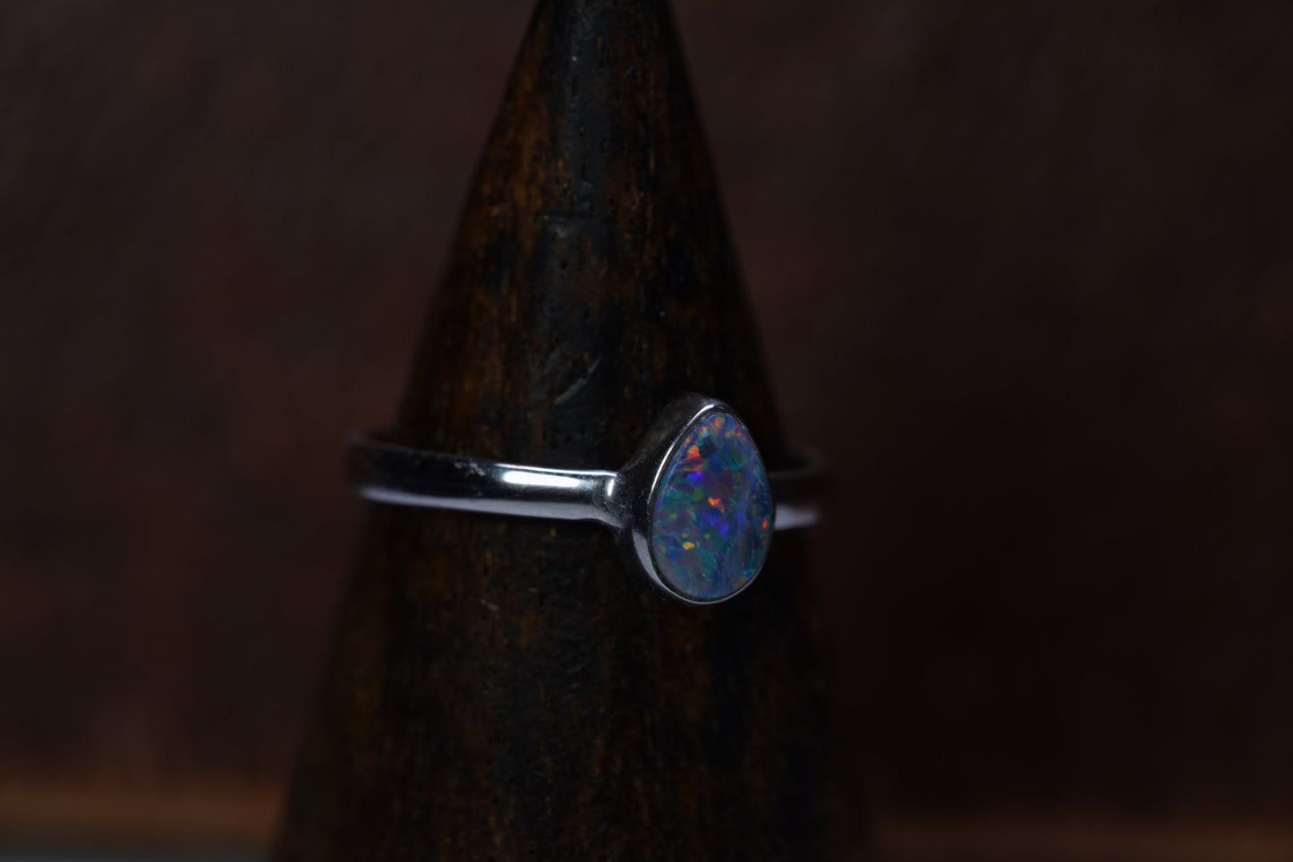 Australian Opal Ring | Sterling Silver | Size 6