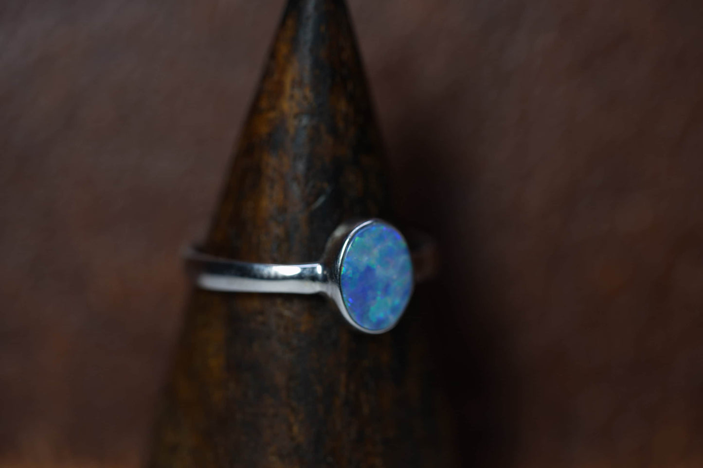 Australian Opal Ring | Sterling Silver | Size 7