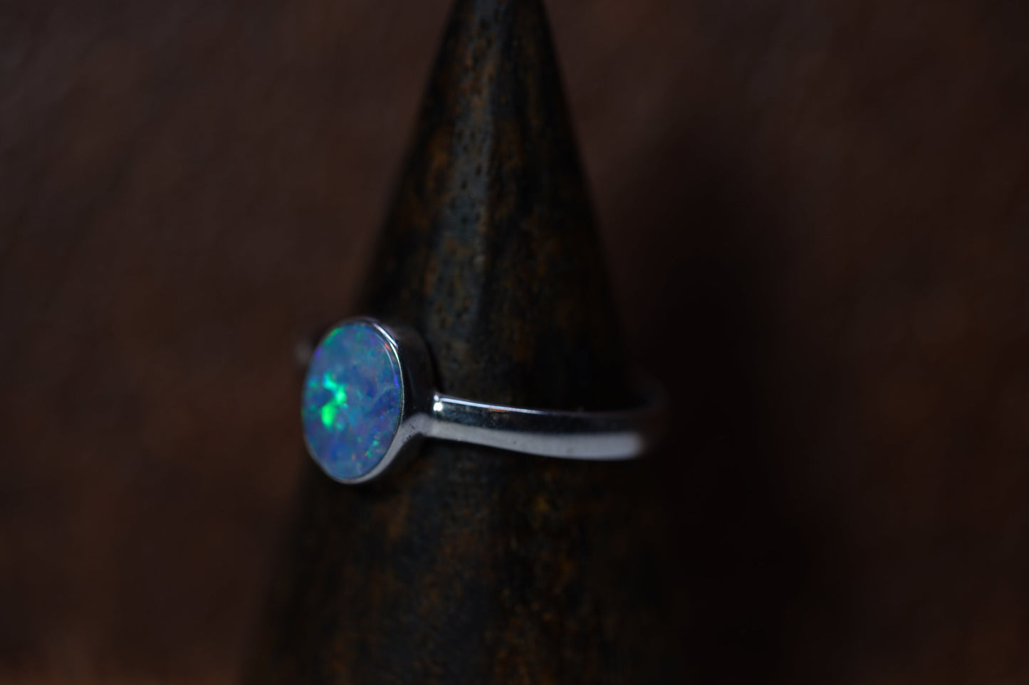 Australian Opal Ring | Sterling Silver | Size 7