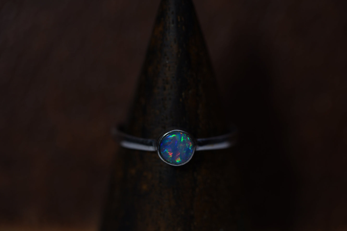 Australian Opal Ring | Sterling Silver | Size 7