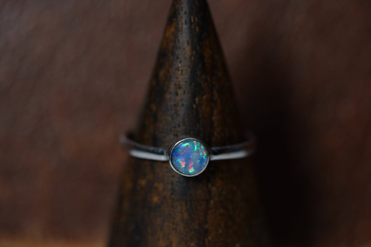 Australian Opal Ring | Sterling Silver | Size 7