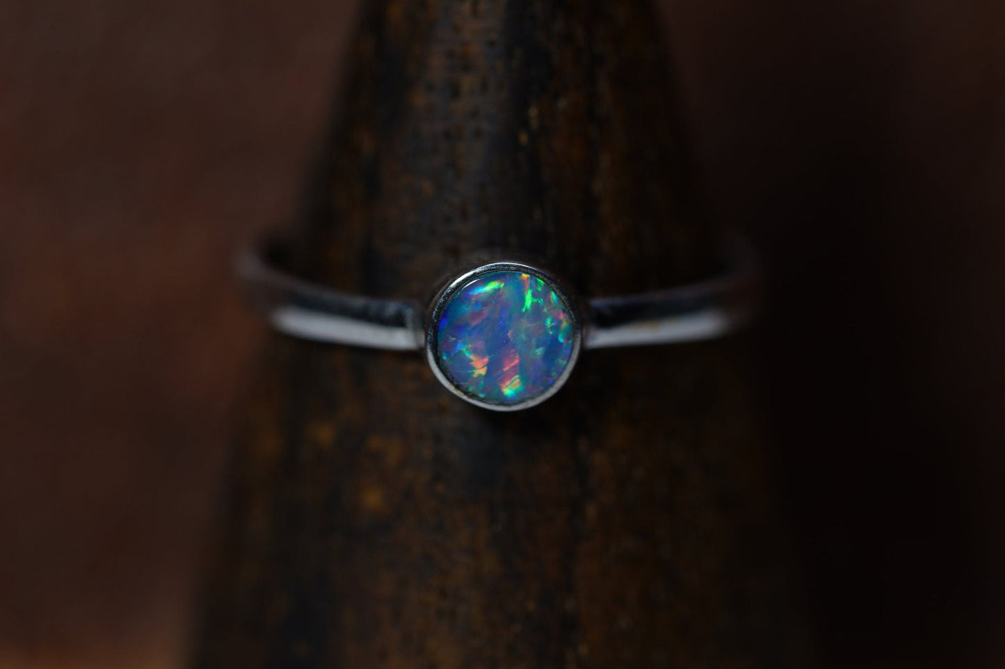 Australian Opal Ring | Sterling Silver | Size 7