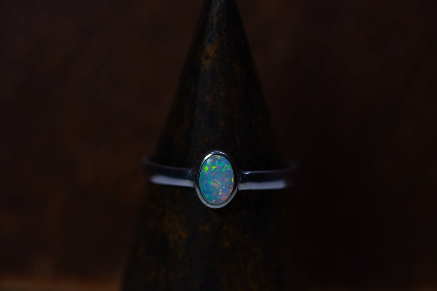 Australian Opal Ring | Sterling Silver | Size 7