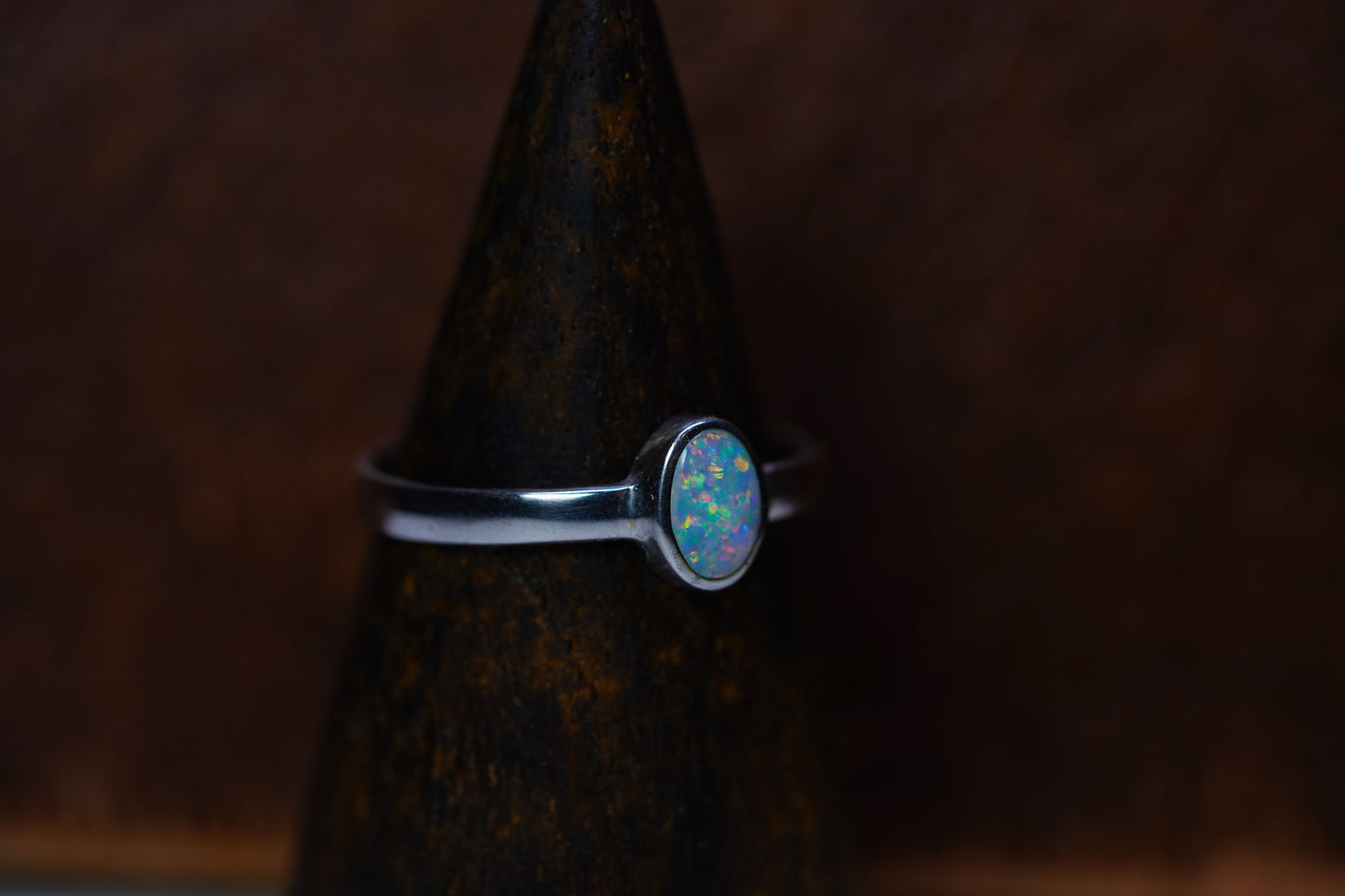 Australian Opal Ring | Sterling Silver | Size 7