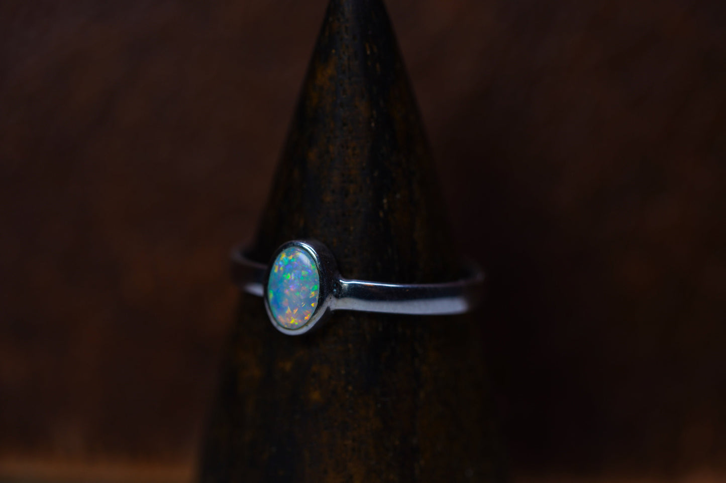 Australian Opal Ring | Sterling Silver | Size 7