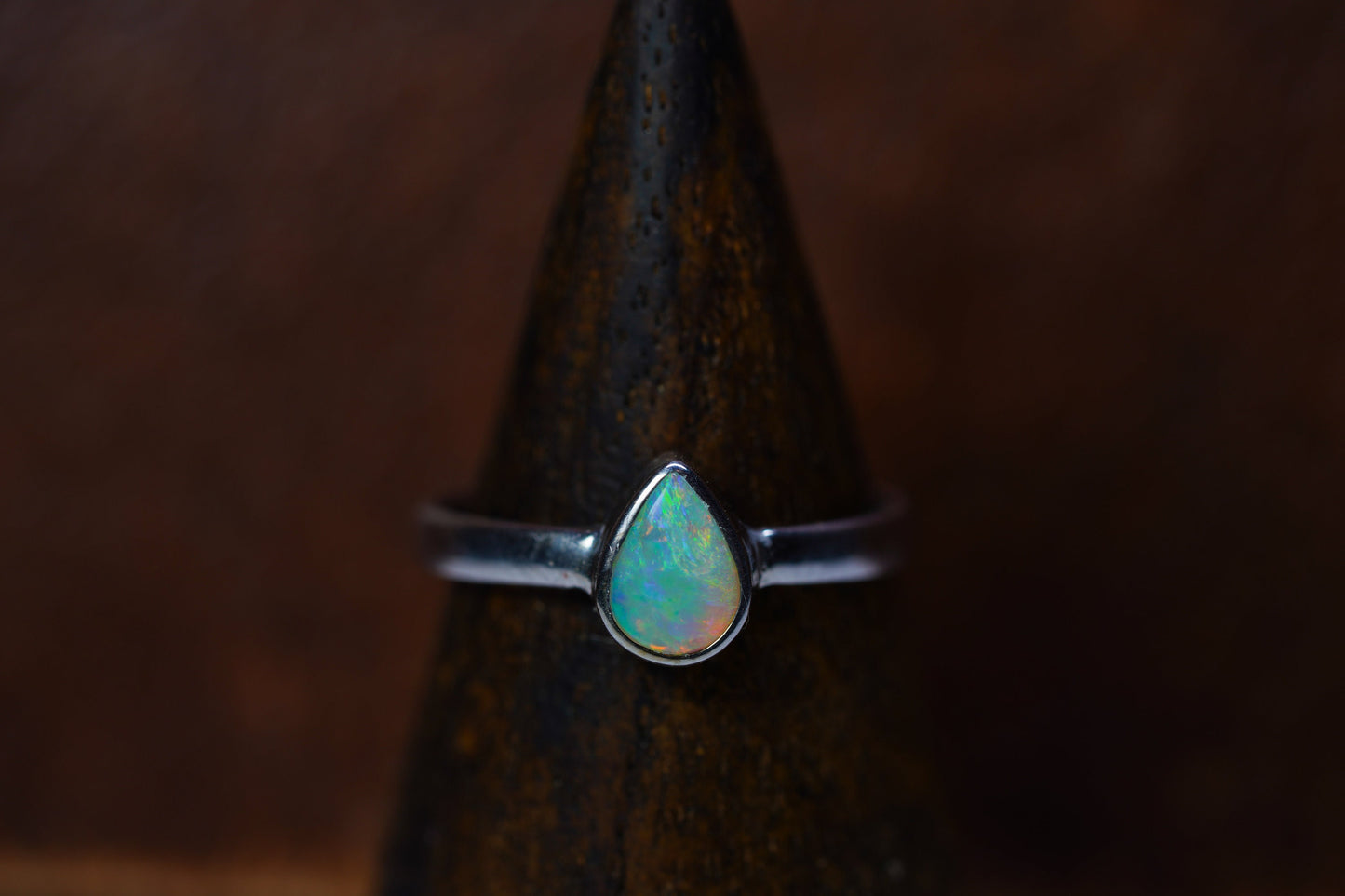 Australian Opal Ring | Sterling Silver | Size 7