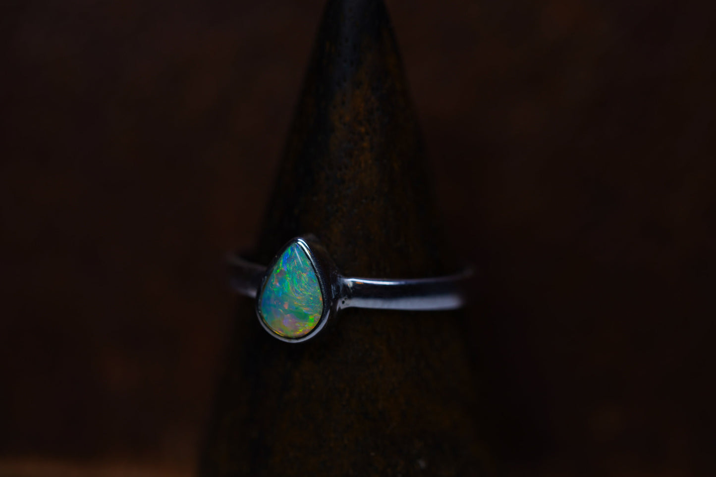 Australian Opal Ring | Sterling Silver | Size 7