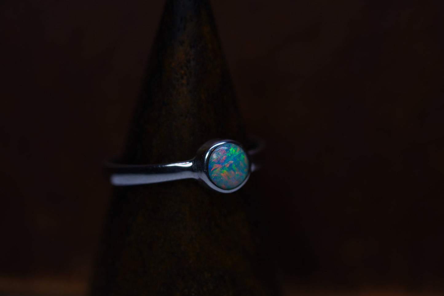 Australian Opal Ring | Sterling Silver | Size 7