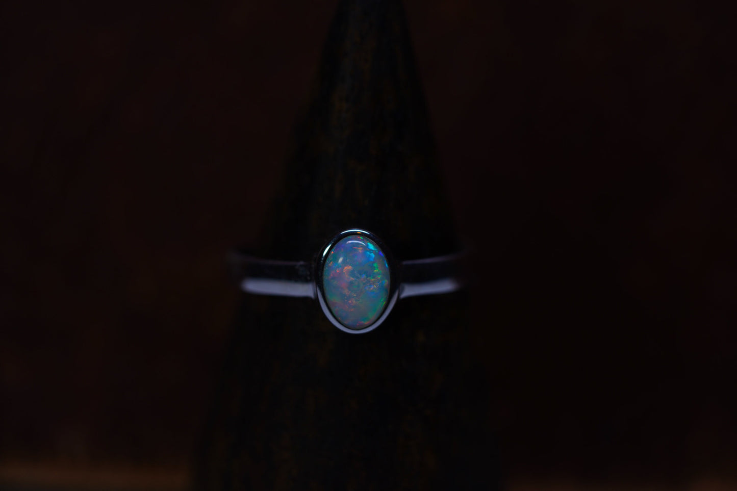 Australian Opal Ring | Sterling Silver | Size 7