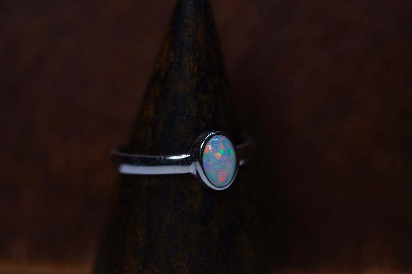 Australian Opal Ring | Sterling Silver | Size 7