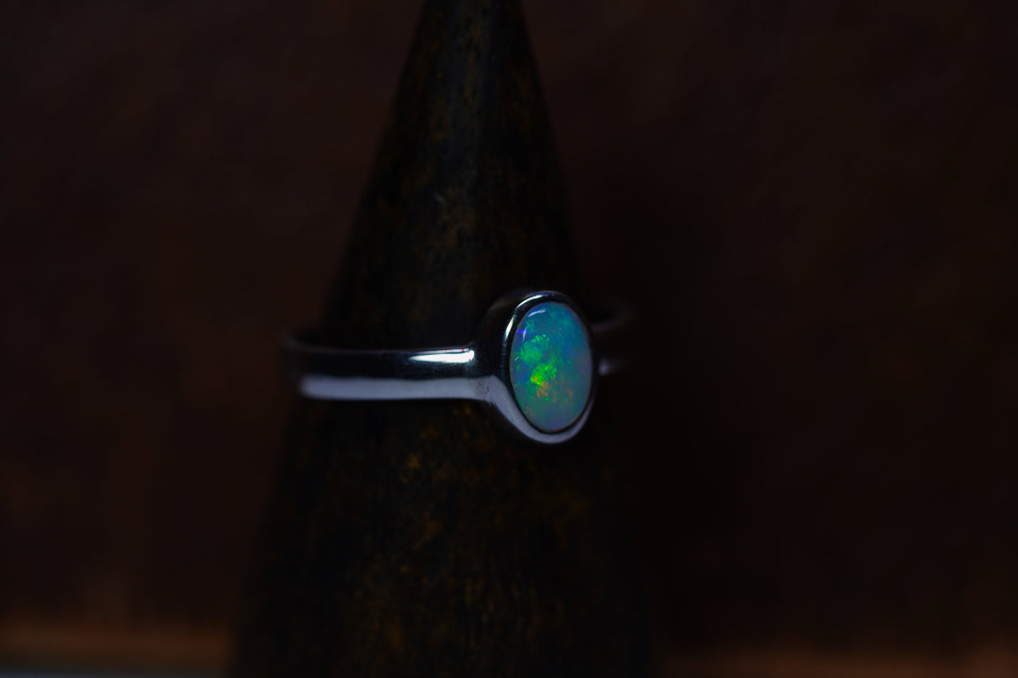 Australian Opal Ring | Sterling Silver | Size 7