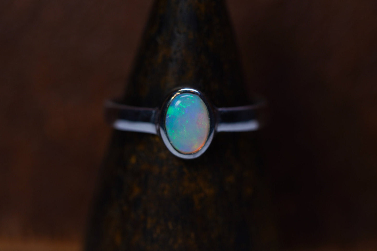 Australian Opal Ring | Sterling Silver | Size 7