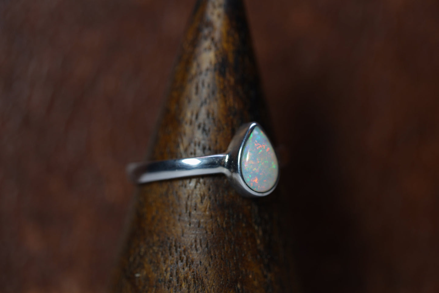 Australian Opal Ring | Sterling Silver | Size 8