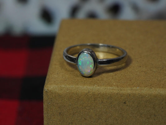 Australian Opal Ring | Sterling Silver | Size 6