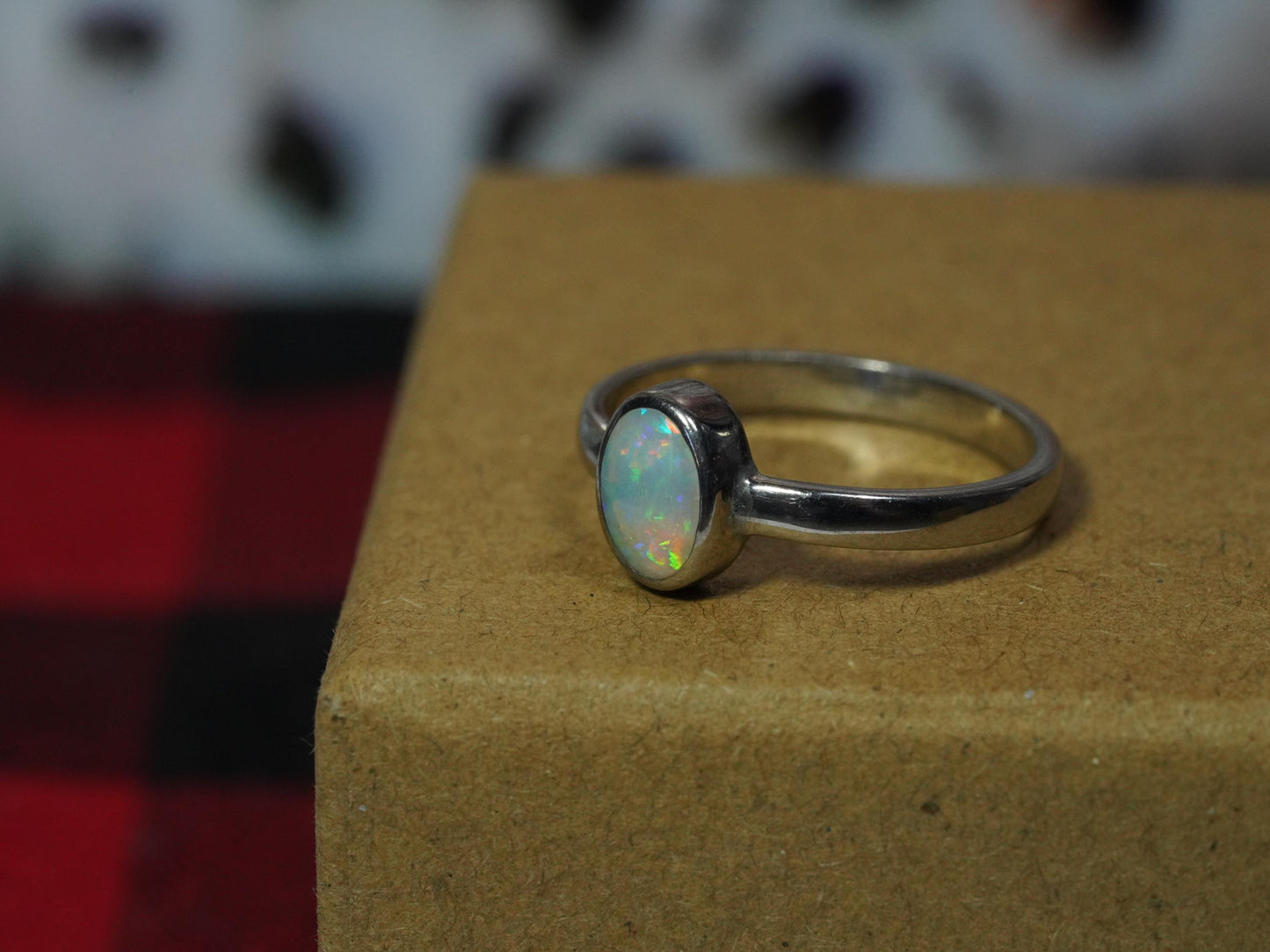 Australian Opal Ring | Sterling Silver | Size 6
