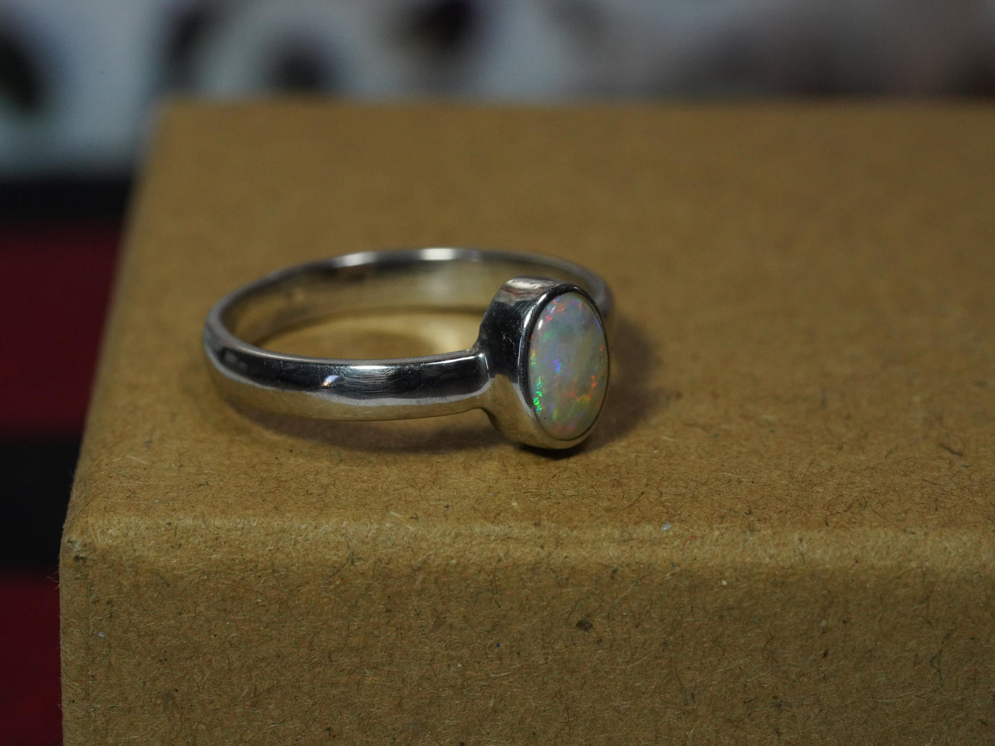 Australian Opal Ring | Sterling Silver | Size 6