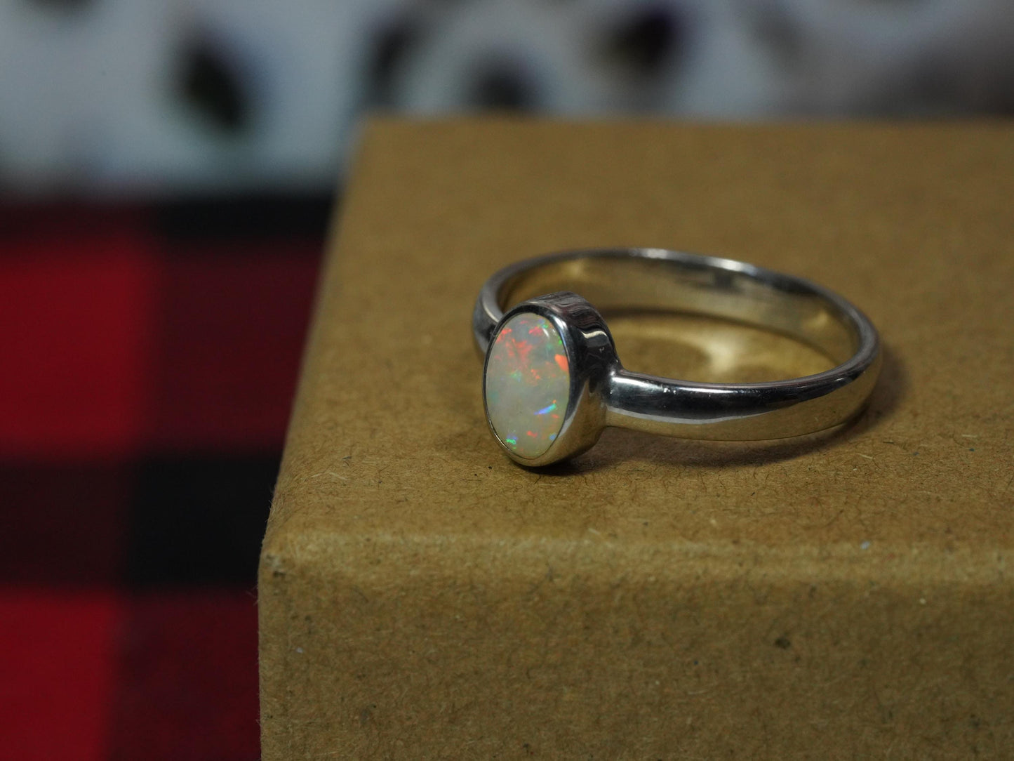 Australian Opal Ring | Sterling Silver | Size 6