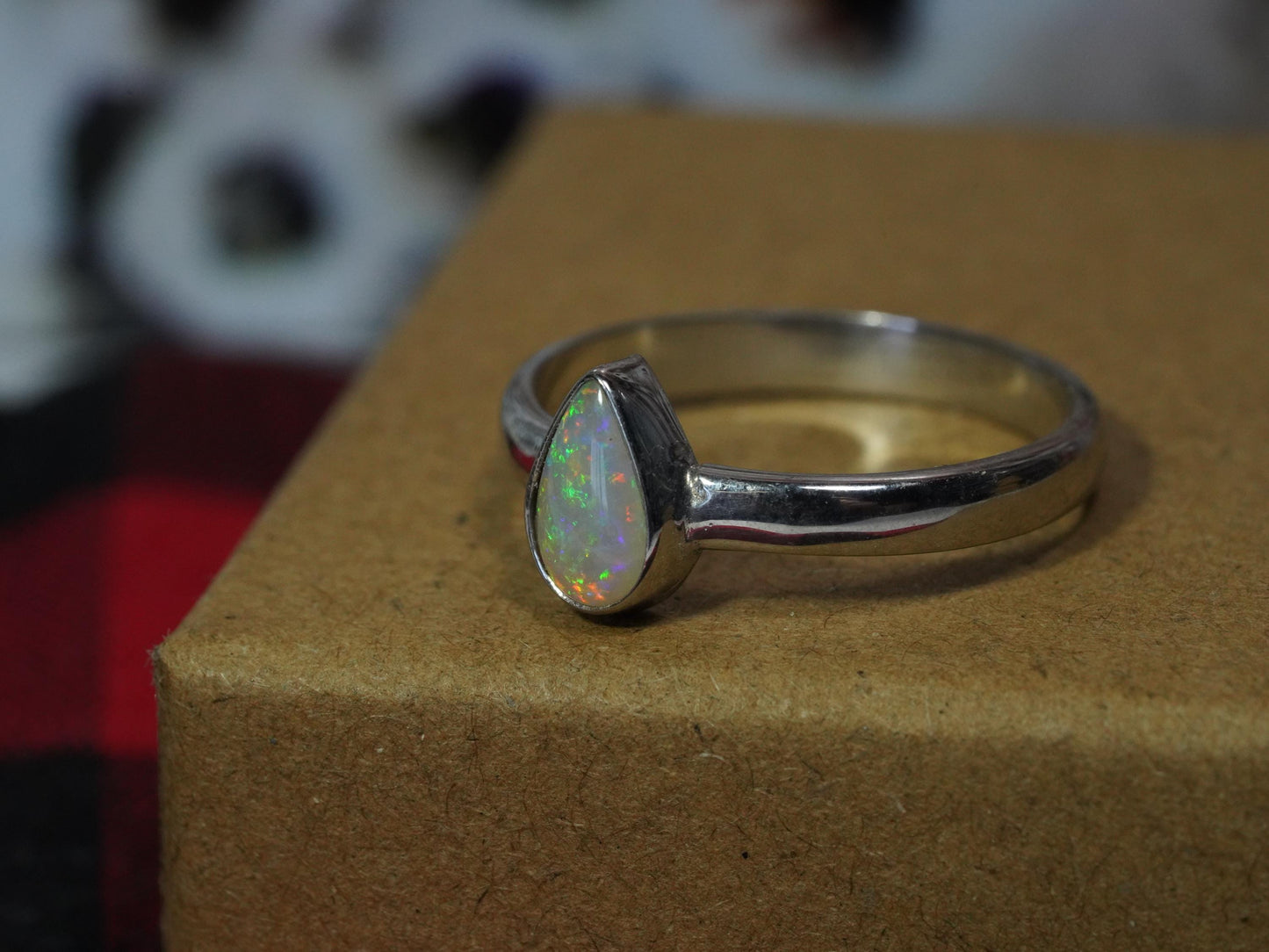 Australian Opal Ring | Sterling Silver | Size 8