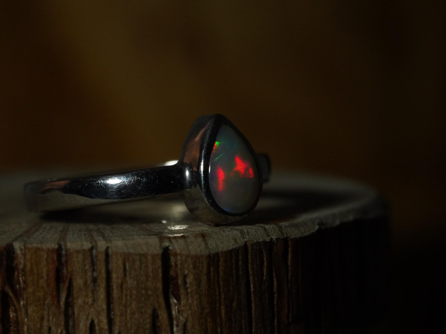Australian Opal Ring | Sterling Silver | Size 5
