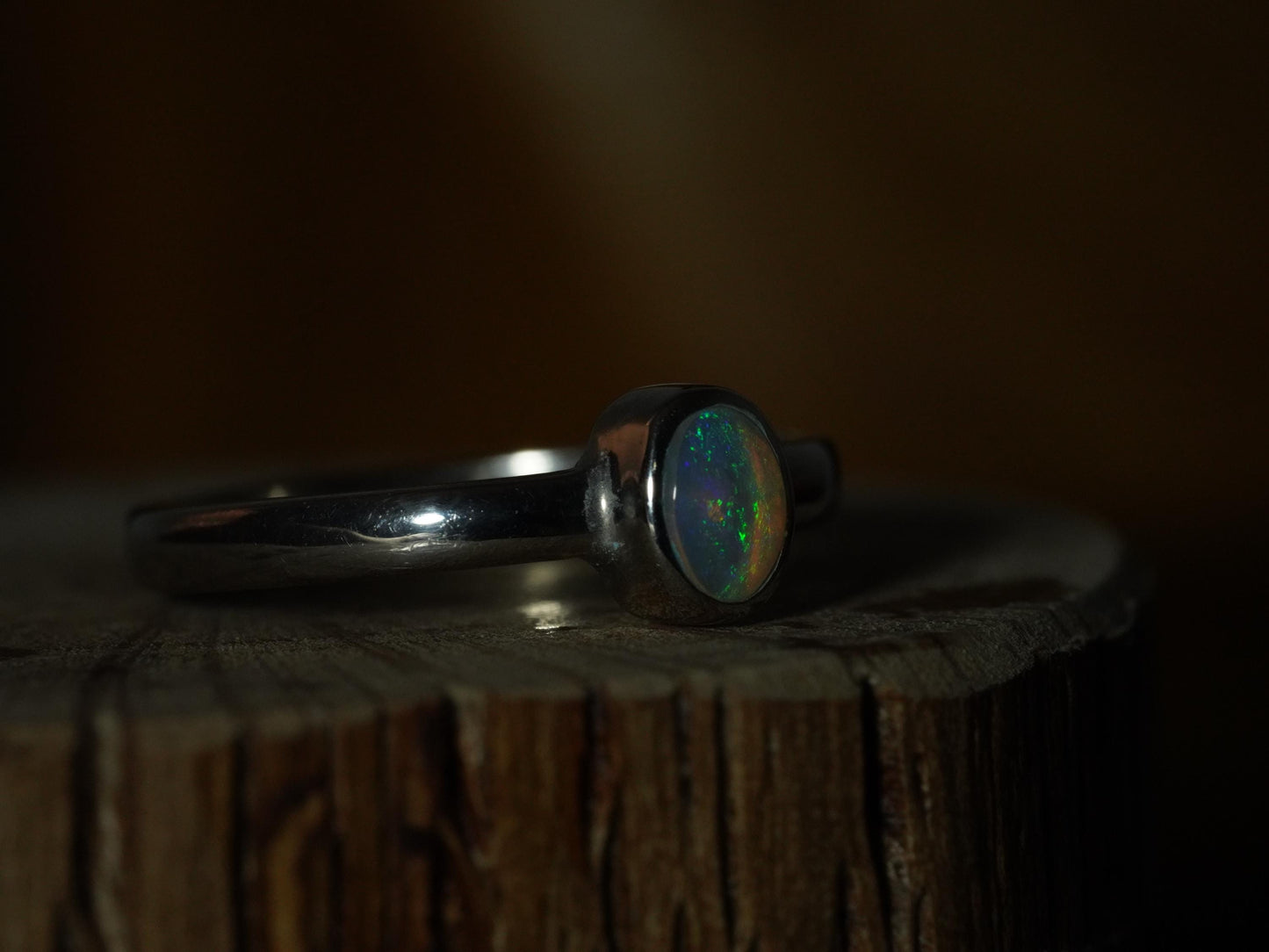 Australian Opal Ring | Sterling Silver | Size 5