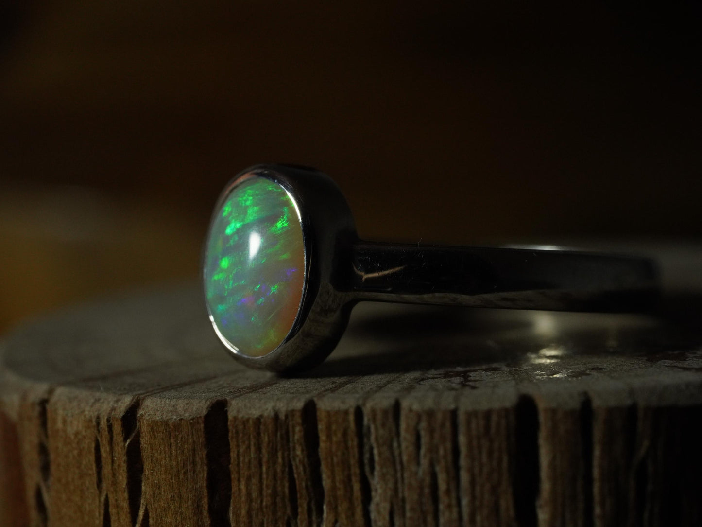 Australian Opal Ring | Sterling Silver | Size 10