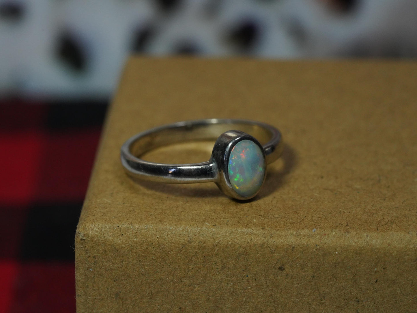 Australian Opal Ring | Sterling Silver | Size 6