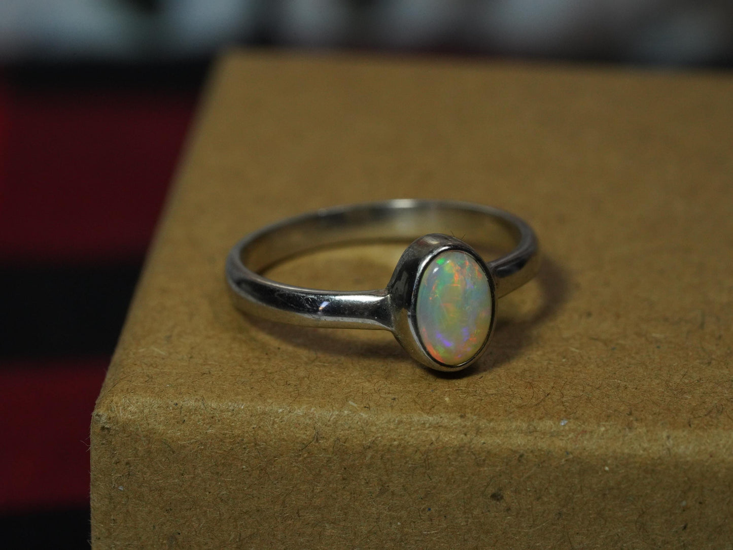 Australian Opal Ring | Sterling Silver | Size 6